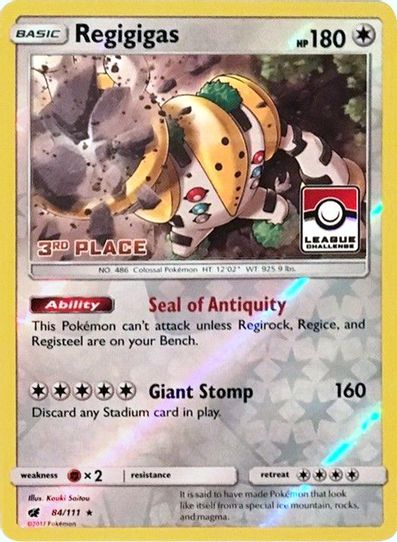 Regigigas 84/111 (League Promo) [3rd Place] [League & Championship Cards]