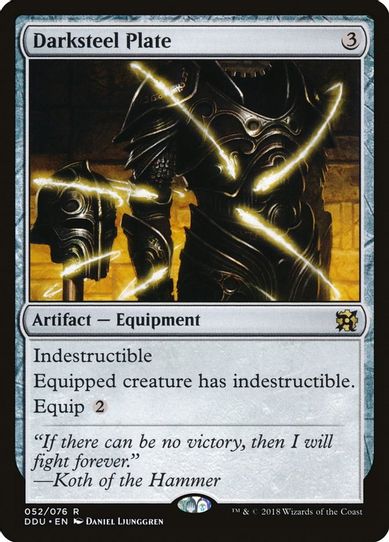 Darksteel Plate (52) [Duel Decks: Elves vs. Inventors]