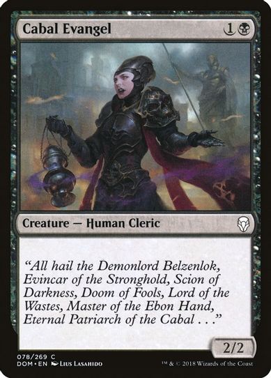 Cabal Evangel (78) [Dominaria]