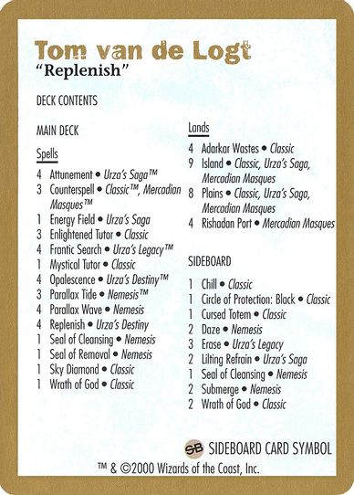 Tom van de Logt Decklist Card [World Championship Decks]