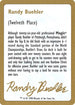 Randy Buehler Biography Card [World Championship Decks]