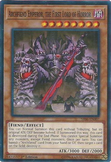 Archfiend Emperor, the First Lord of Horror (SR06-EN007) [Structure Deck: Lair of Darkness]