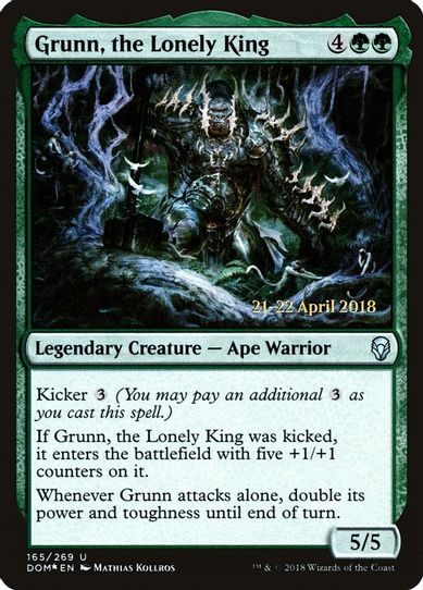 Grunn, the Lonely King (165) [Prerelease Cards]