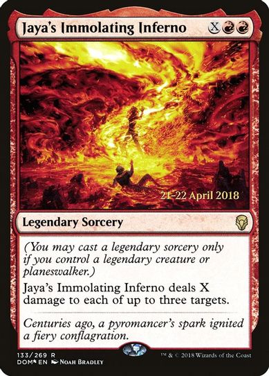 Jaya's Immolating Inferno (133) [Prerelease Cards]