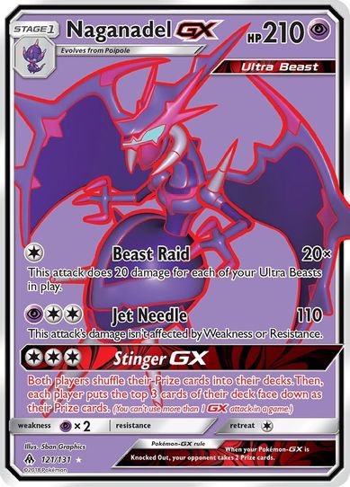 Naganadel GX (Full Art) (121/131) [Sun & Moon: Forbidden Light]