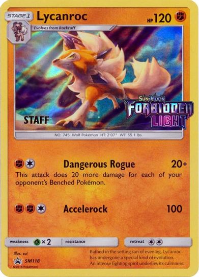 Lycanroc - SM (Staff Prerelease Promo) (SM118) [SM Promos]