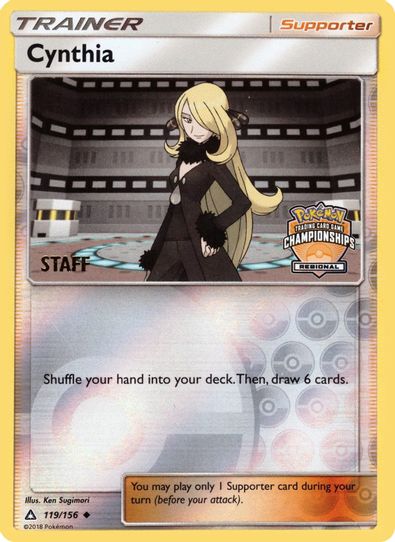 Cynthia 119/156 (Regional Championship Promo) [Staff] [League & Championship Cards]