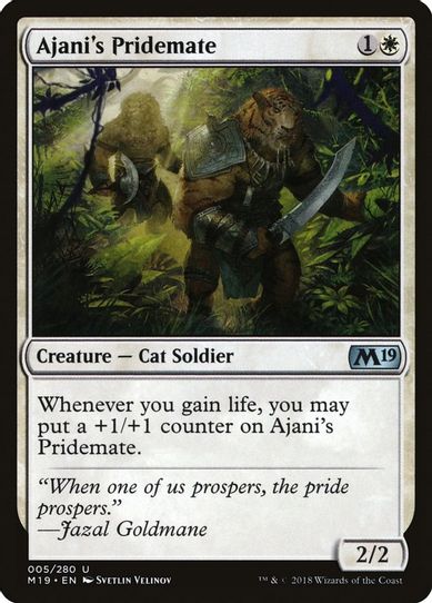 Ajani's Pridemate (5) [Core Set 2019]
