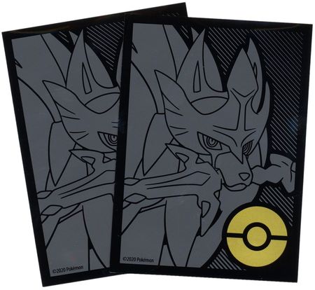Pokemon - Sword & Shield: Zacian Ultra Premium ETB Collection - 65x Sealed Trading Card Sleeves- Clear/Gold
