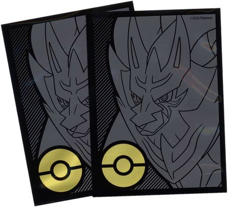 Pokemon - Sword & Shield: Zamazenta Ultra Premium ETB Collection - 65x Sealed Trading Card Sleeves- Clear/Gold