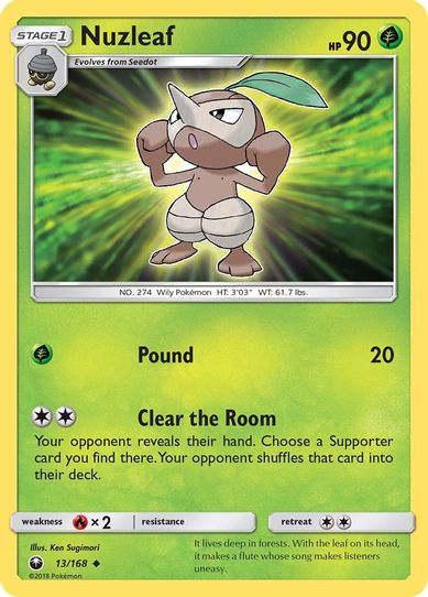 Nuzleaf (13/168) [Sun & Moon: Celestial Storm ]