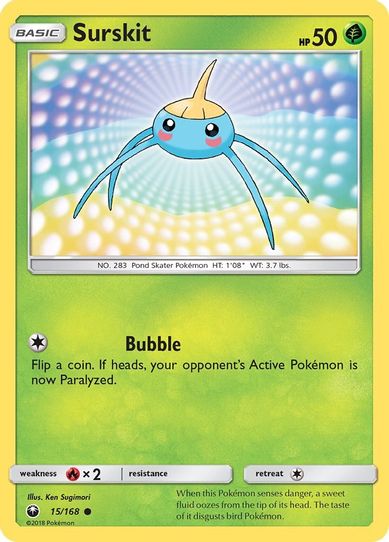 Surskit (15/168) [Sun & Moon: Celestial Storm ]