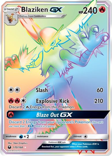 Blaziken GX (Secret) (170/168) [Sun & Moon: Celestial Storm ]