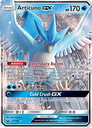 Articuno GX (31/168) [Sun & Moon: Celestial Storm ]