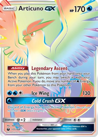 Articuno GX (Secret) (171/168) [Sun & Moon: Celestial Storm ]