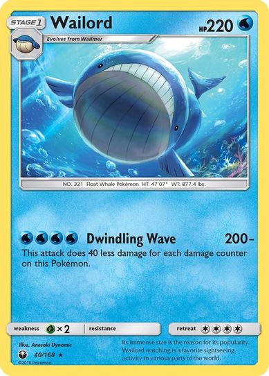 Wailord (40/168) [Sun & Moon: Celestial Storm ]