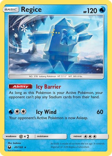 Regice (45/168) [Sun & Moon: Celestial Storm ]