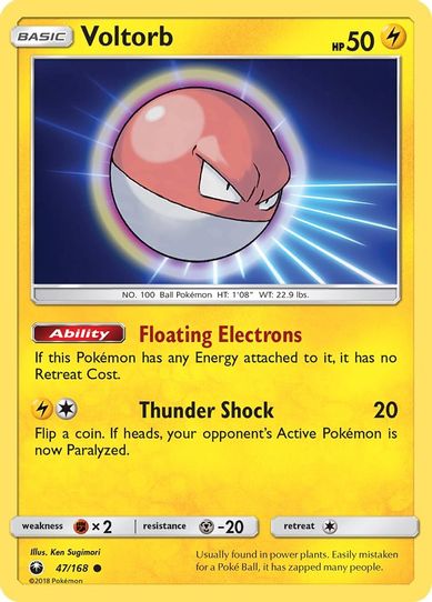 Voltorb (47/168) [Sun & Moon: Celestial Storm ]