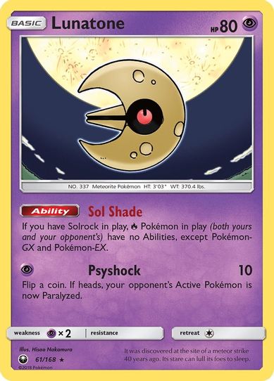 Lunatone (61/168) [Sun & Moon: Celestial Storm ]