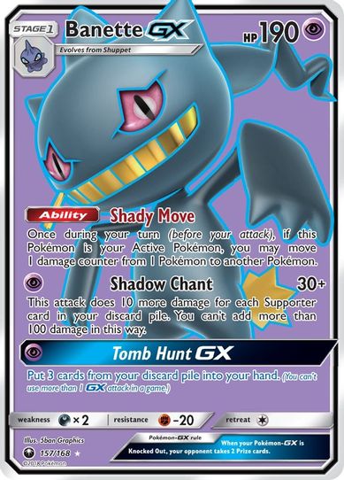 Banette GX (Full Art) (157/168) [Sun & Moon: Celestial Storm ]