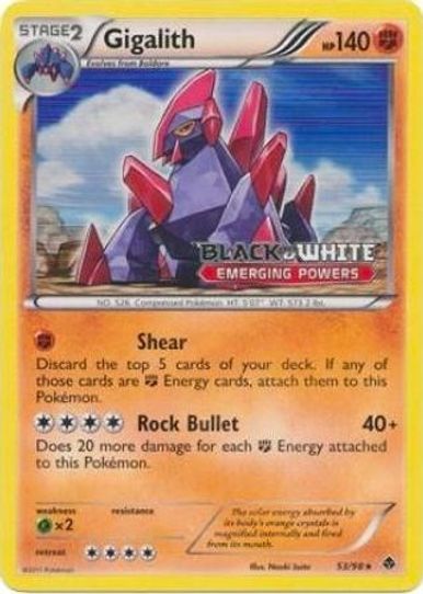 Gigalith - / (Prerelease) (53/98) [Black And White Promos]