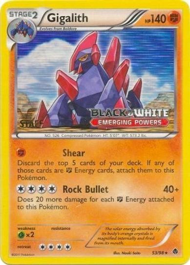 Gigalith / (Prerelease) [Staff] (53/98) [Black And White Promos]