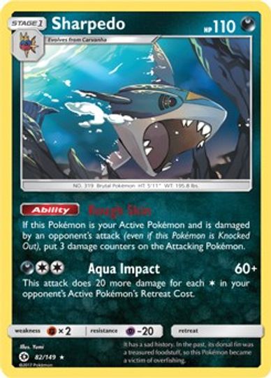 Sharpedo (Cosmos Holo) Sun & Moon (82) [Blister Exclusives]