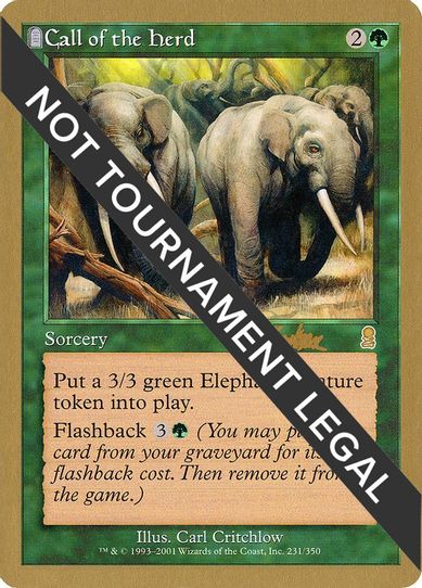 Call of the Herd - Brian Kibler (ODY) [World Championship Decks]