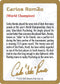 Carlos Romao Biography Card [World Championship Decks]