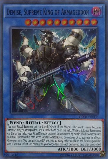 yugioh cards of demise Demise, Supreme King of Armageddon (OP08-EN005) [OTS Tournament Pack 8 – Pokemon Plug
