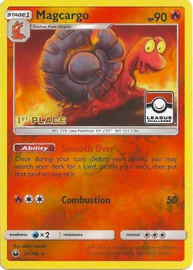 Magcargo 24/168 (League Promo) [1st Place] [League & Championship Cards]