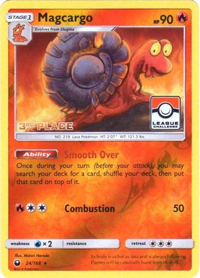 Magcargo 24/168 (League Promo) [3rd Place] [League & Championship Cards]