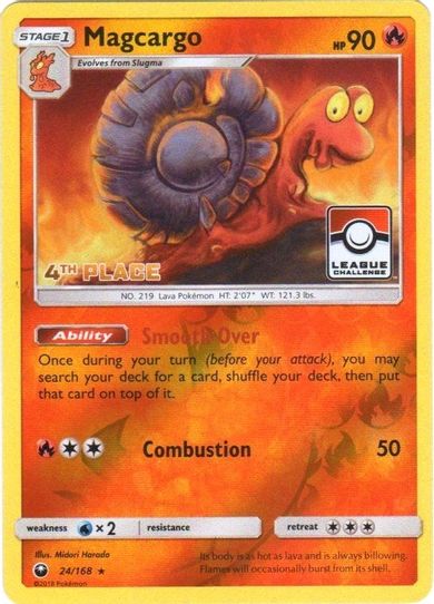Magcargo 24/168 (League Promo) [4th Place] [League & Championship Cards]