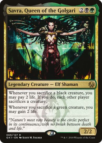 Savra, Queen of the Golgari (69) [Guilds of Ravnica: Guild Kits]