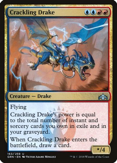 Crackling Drake (163) [Guilds of Ravnica]