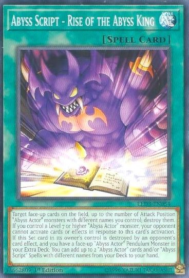 Abyss Script - Rise of the Abyss King (LED3-EN054) [Legendary Duelists: White Dragon Abyss]