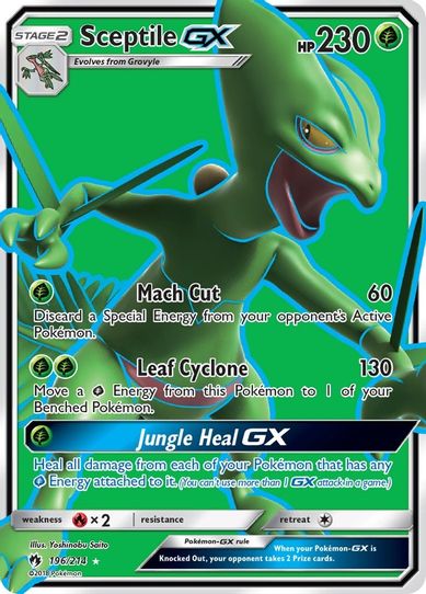 Sceptile GX (Full Art) (196/214) [Sun & Moon: Lost Thunder]