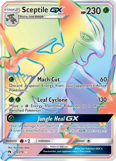 Sceptile GX (Secret) (216/214) [Sun & Moon: Lost Thunder]