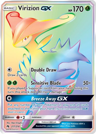 Virizion GX (Secret) (217/214) [Sun & Moon: Lost Thunder]