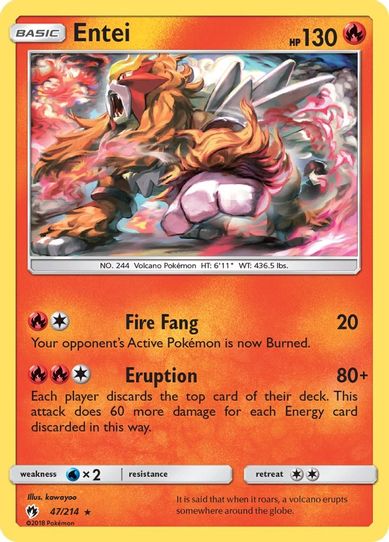 Entei (47/214) [Sun & Moon: Lost Thunder]