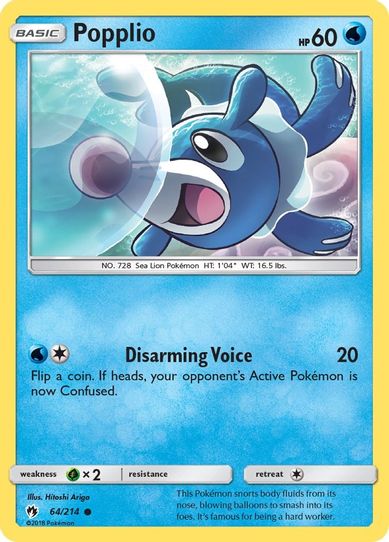 Popplio (64) (64/214) [Sun & Moon: Lost Thunder]