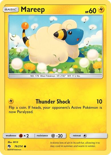Mareep (76) (76/214) [Sun & Moon: Lost Thunder]