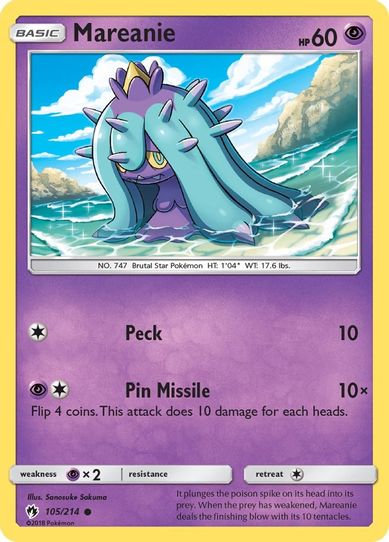 Mareanie (105) (105/214) [Sun & Moon: Lost Thunder]