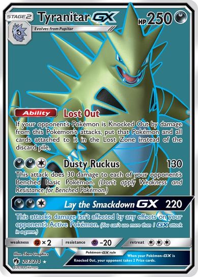 Tyranitar GX (Full Art) (203/214) [Sun & Moon: Lost Thunder]