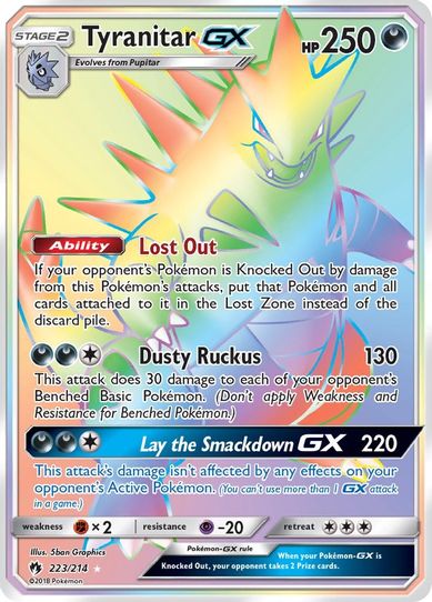Tyranitar GX (Secret) (223/214) [Sun & Moon: Lost Thunder]