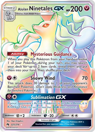 Alolan Ninetales GX (Secret) (225/214) [Sun & Moon: Lost Thunder]