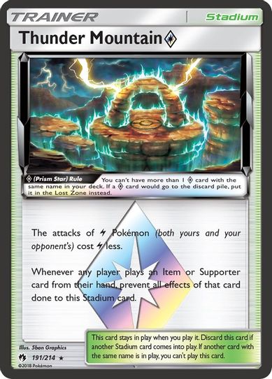 Thunder Mountain Prism Star (191/214) [Sun & Moon: Lost Thunder]