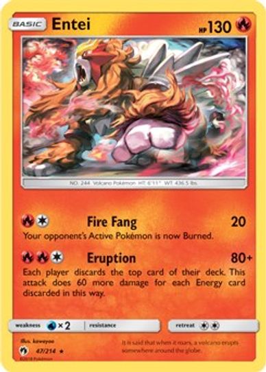 Entei (SM Lost Thunder) (47/203) [Deck Exclusives]