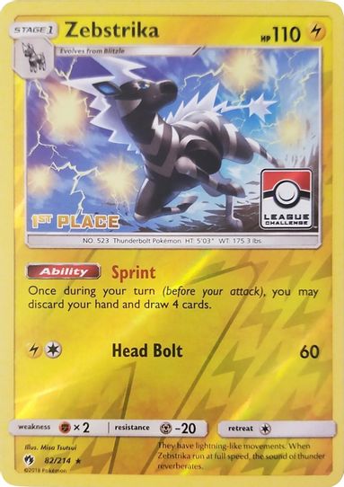 Zebstrika 82/214 (League Promo) [1st Place] [League & Championship Cards]