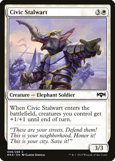 Civic Stalwart (6) [Ravnica Allegiance]